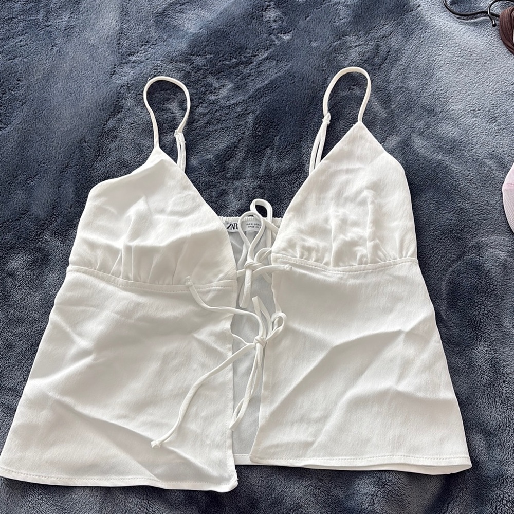 Zara White Tank Top